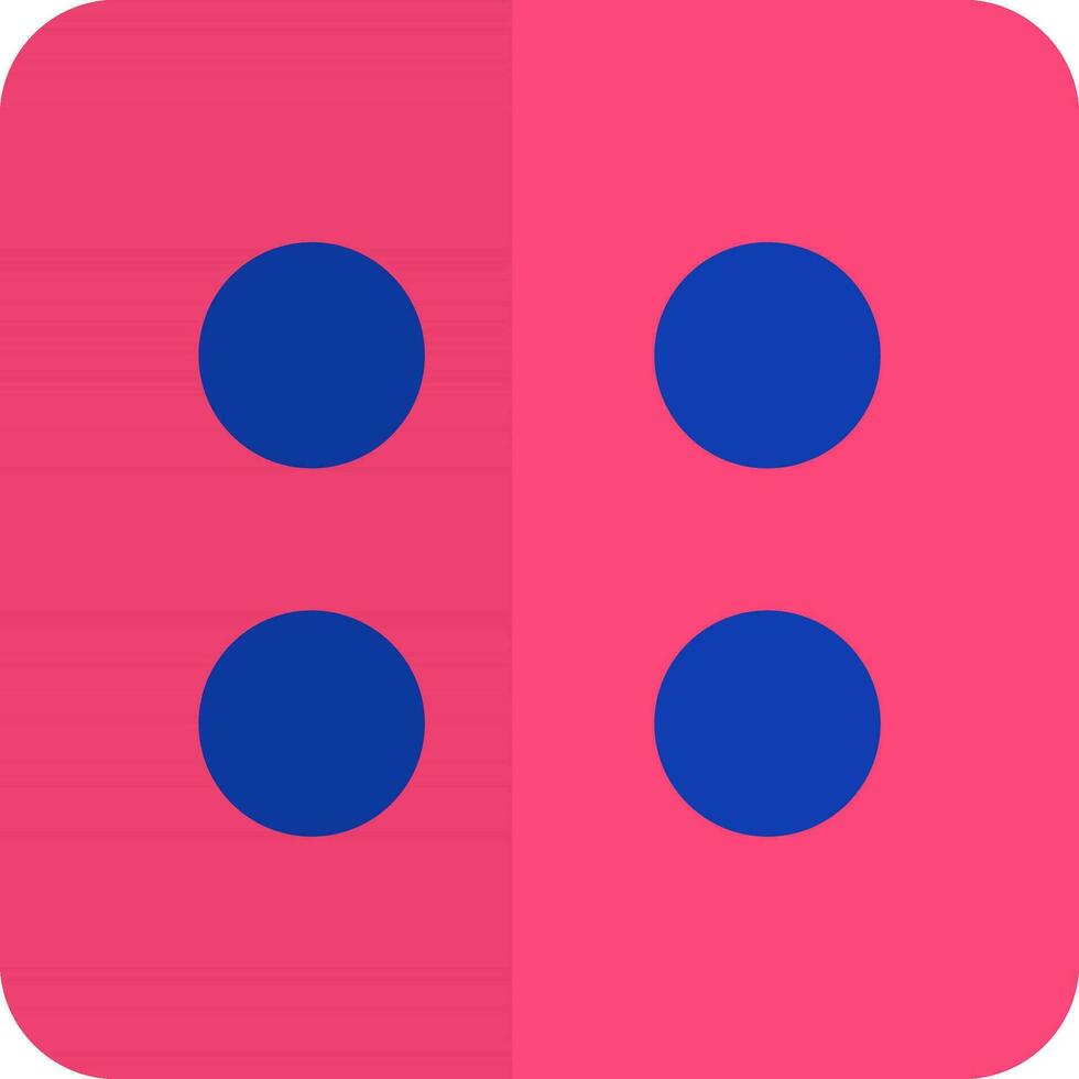 Dice icon with four number for game concept. vector