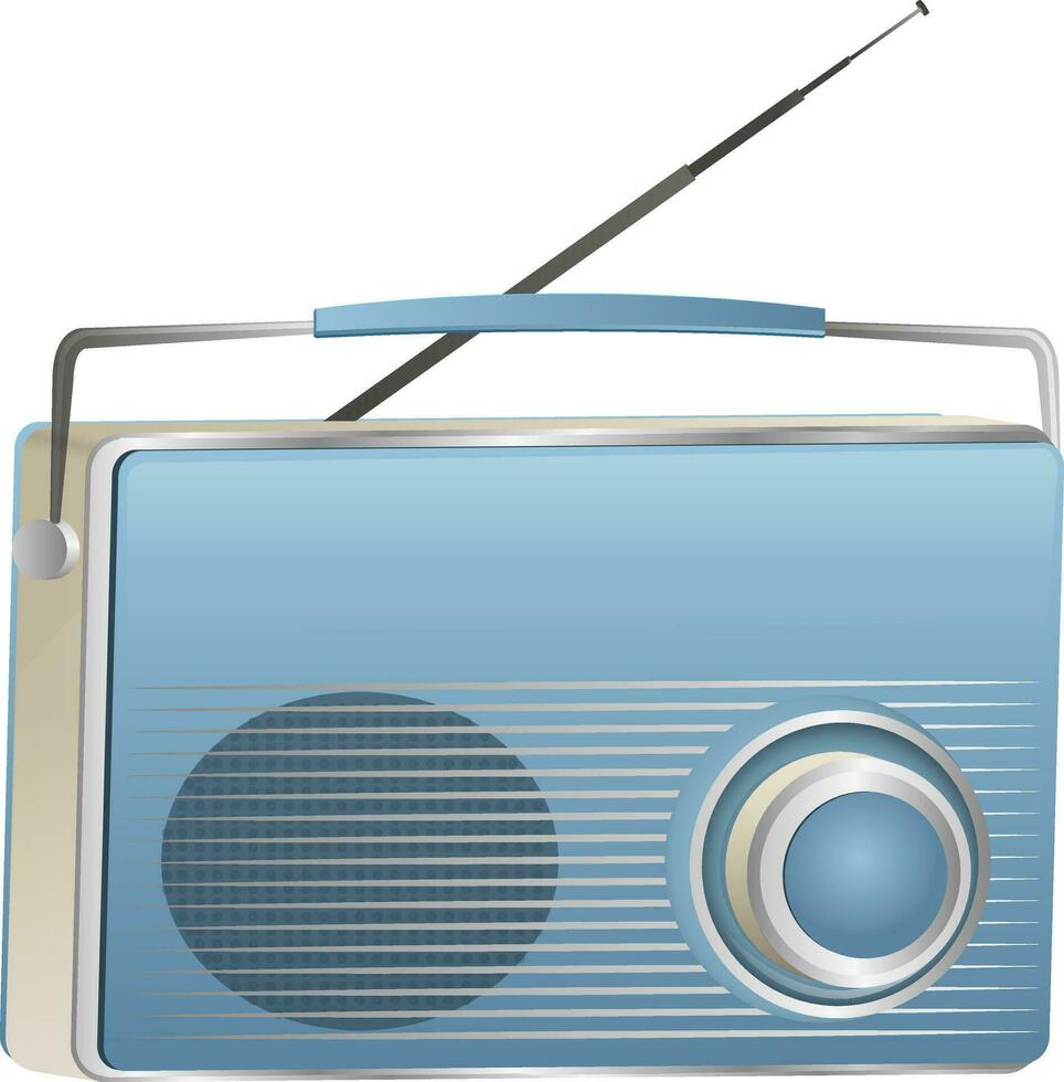Shiny realistic view of radio. vector