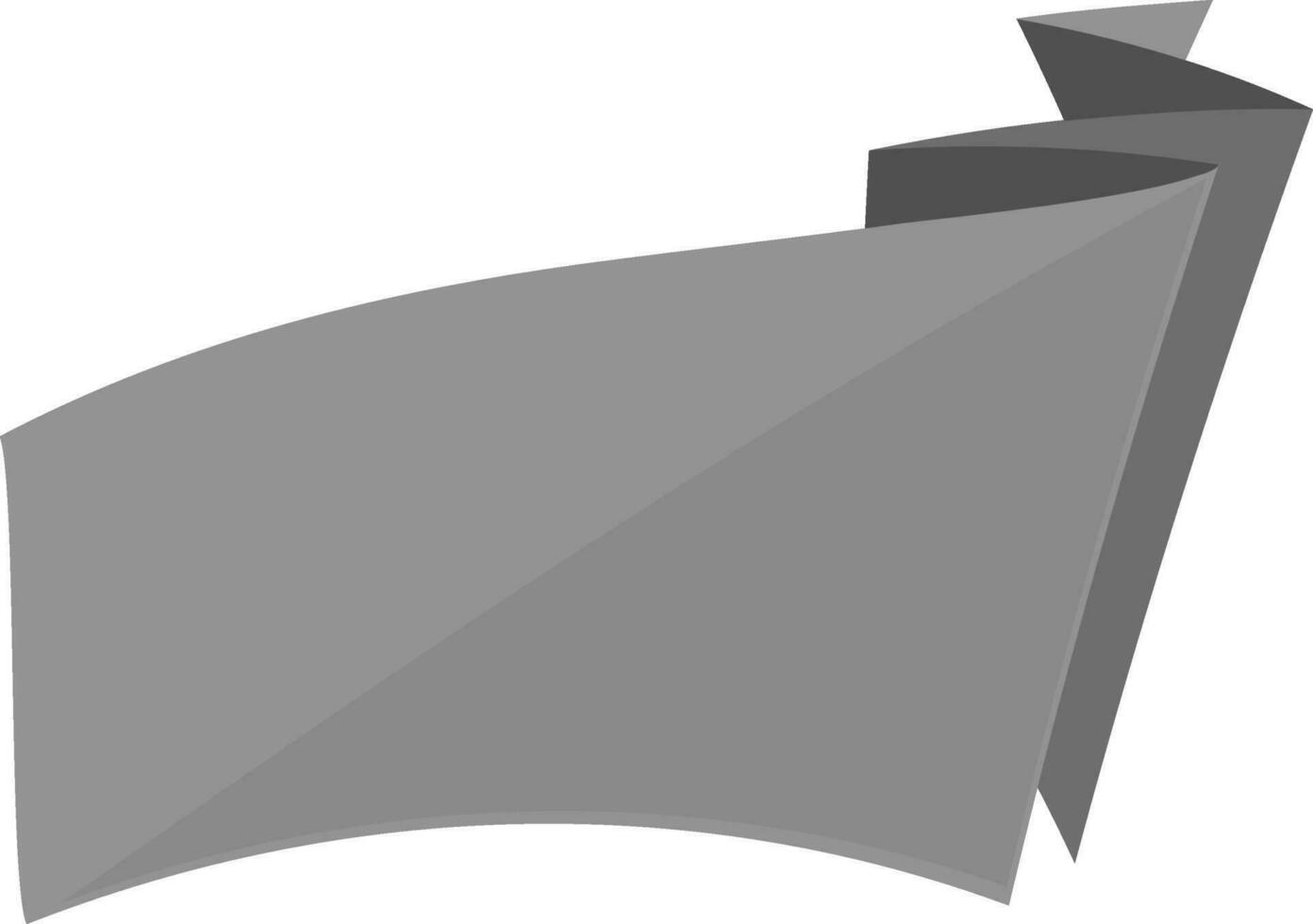 Blank gray and black ribbon. vector