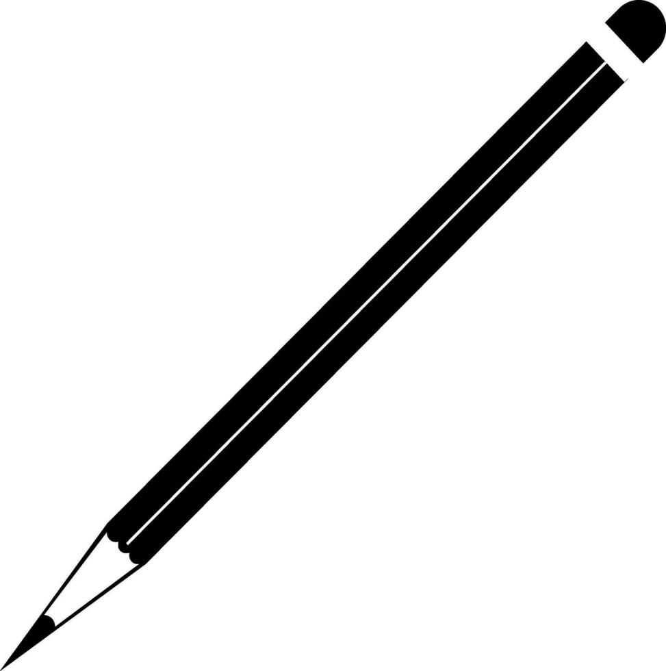 Isolated black and white pencil. vector