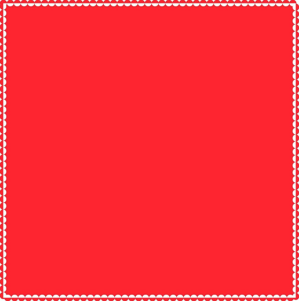 Red background with white border. vector