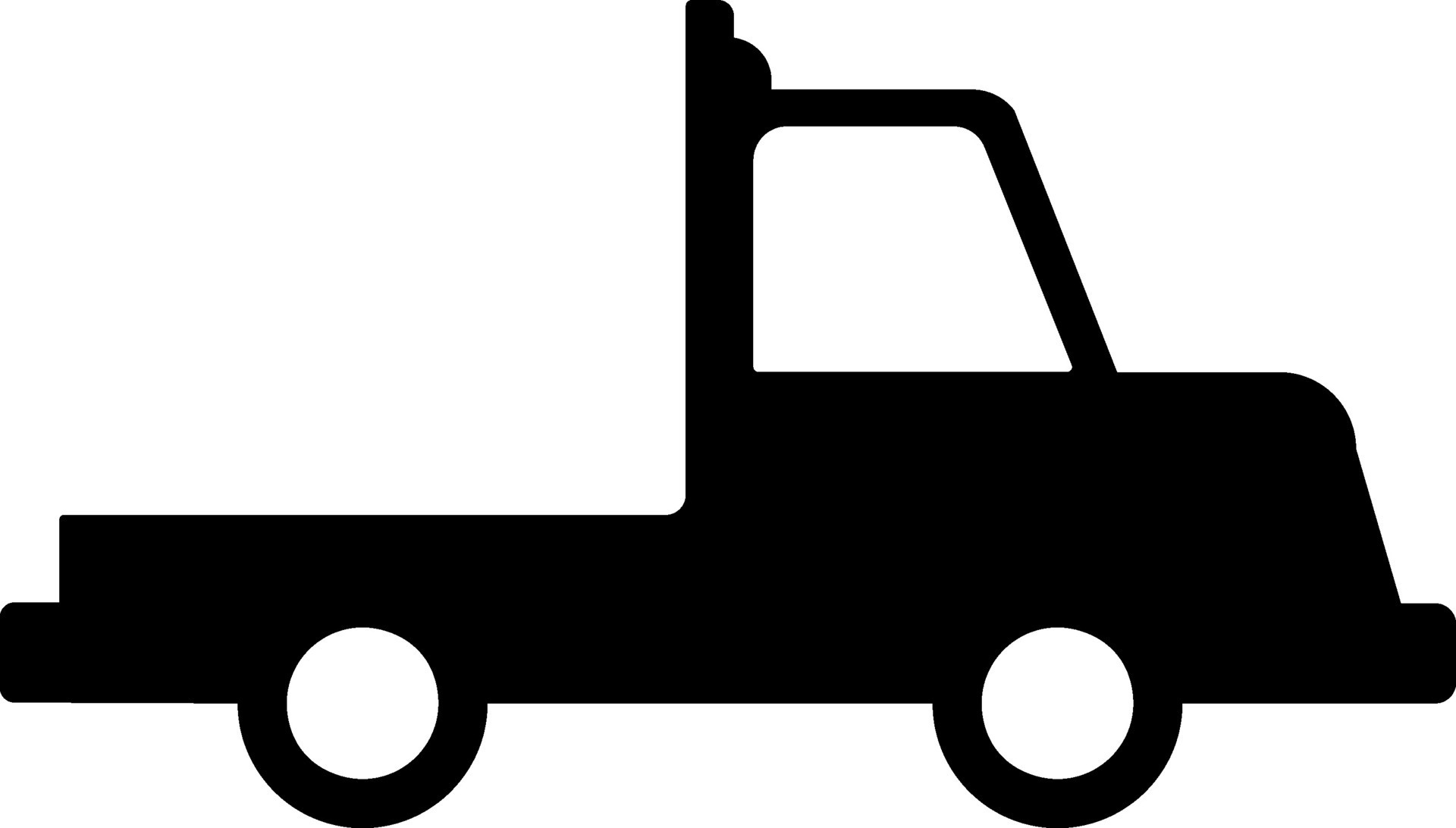 Black color illustration of truck in flat style. 25042017 Vector Art at