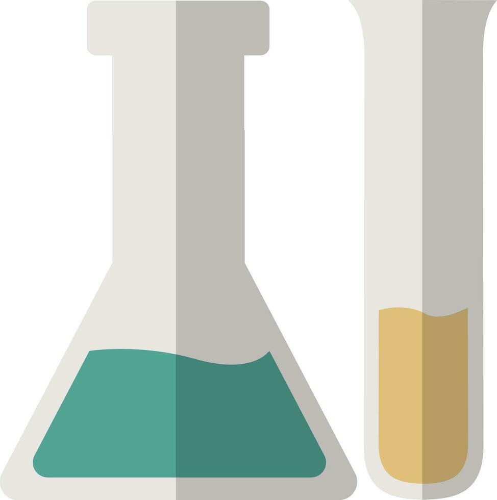 Beaker with test tube. vector