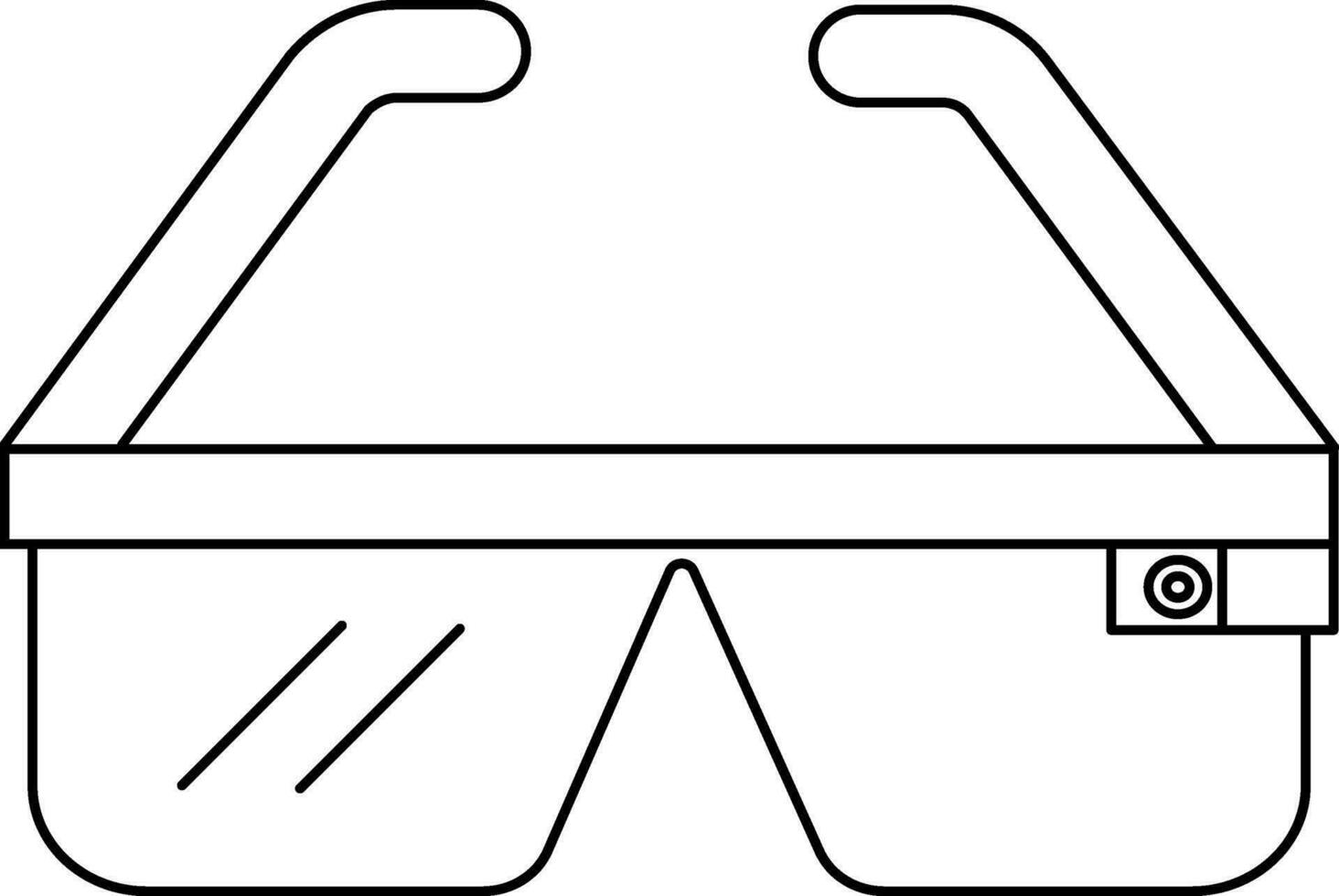 línea Arte los anteojos en plano estilo. vector