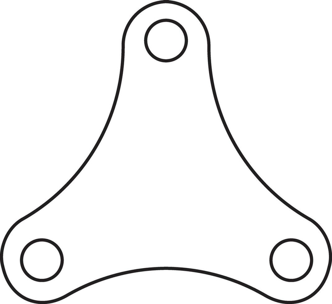 Stroke style of spinner toy for playing concept. vector