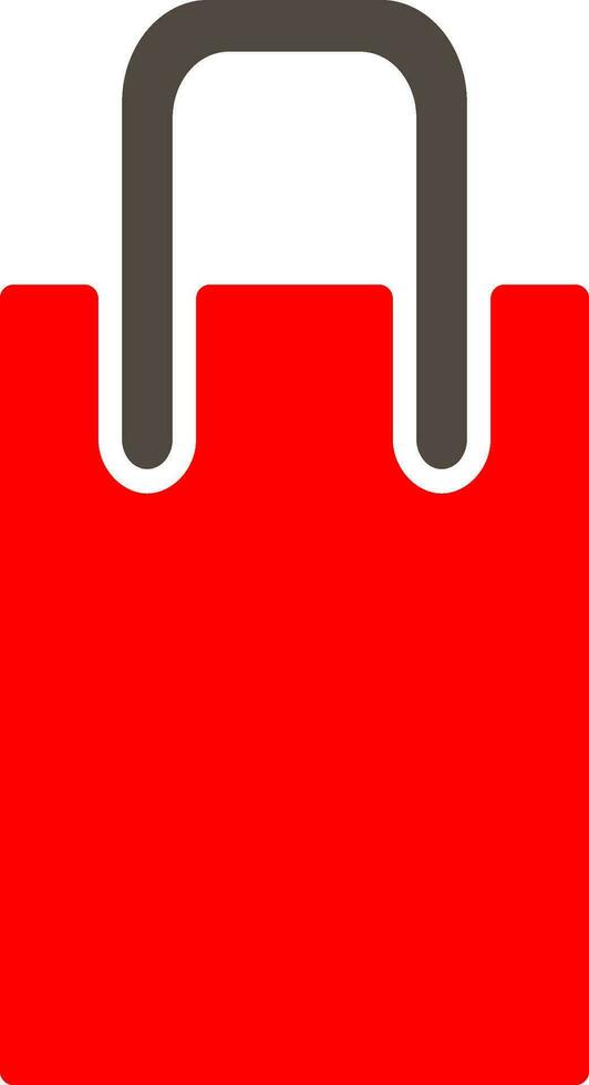 Red and grey shopping bag. vector