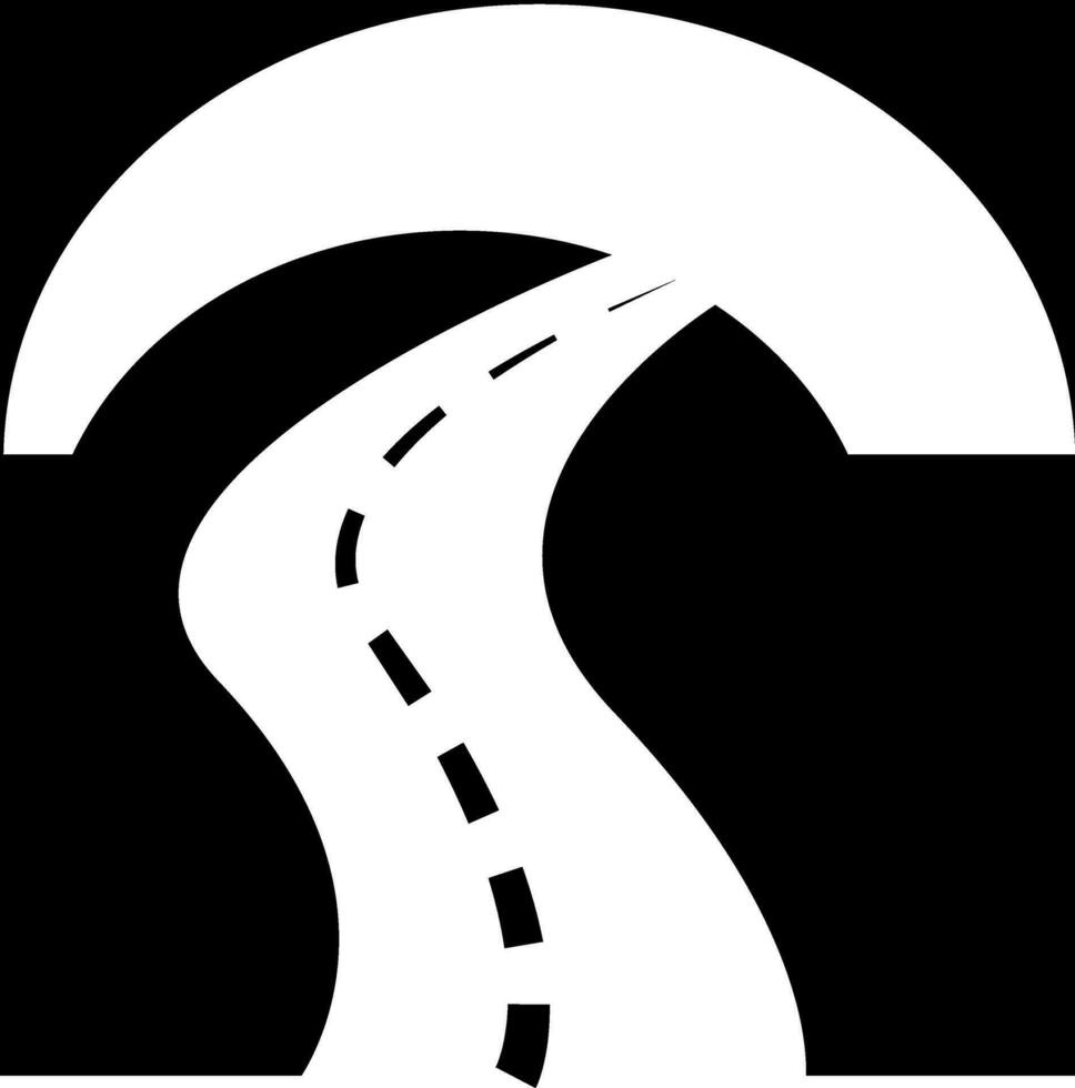 Flat style icon of tunnel. vector