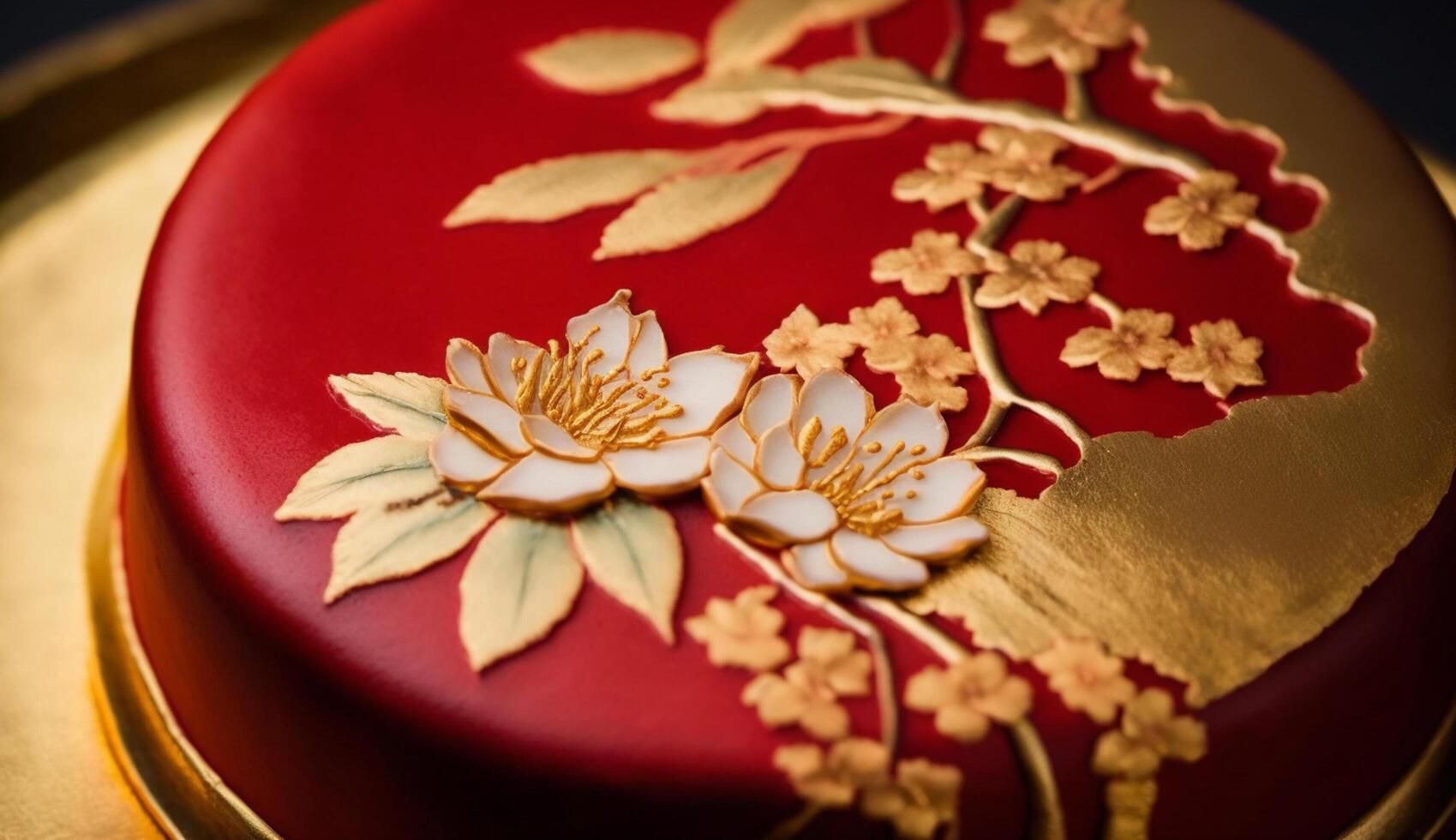 Ornate gift of chocolate fruit and elegance generated by AI photo