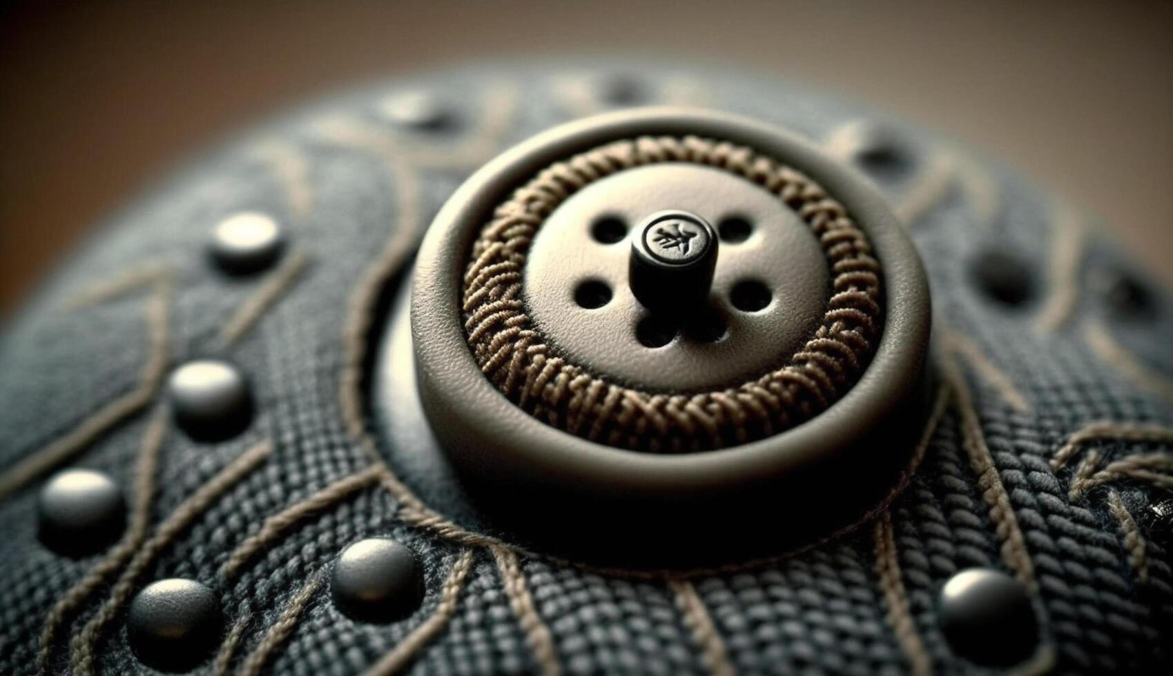 Close up of elegant leather jacket metal zipper generated by AI photo