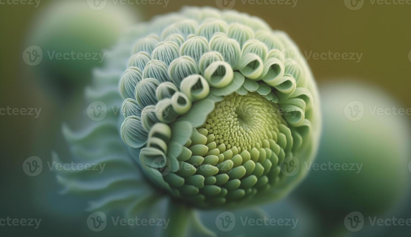 Green macro plant leaf aquatic life decoration generated by AI photo