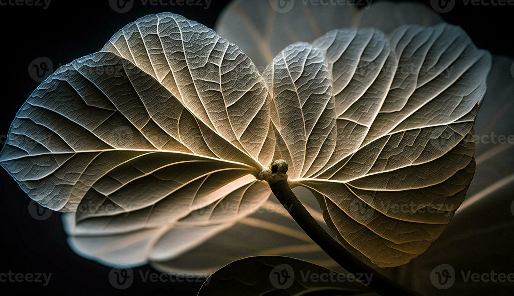 Fresh green leaf vivid growth organic nature generated by AI photo