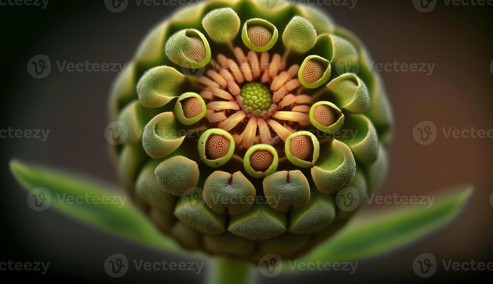 Close up of a vibrant yellow blossom in nature generated by AI photo