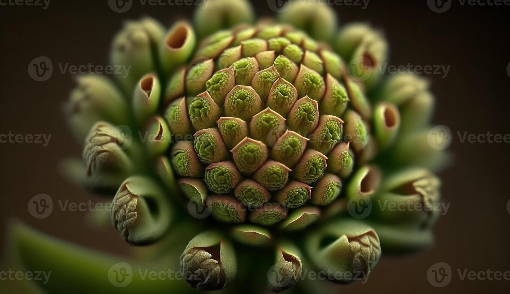 Close up of green leaf with fresh droplets generated by AI photo