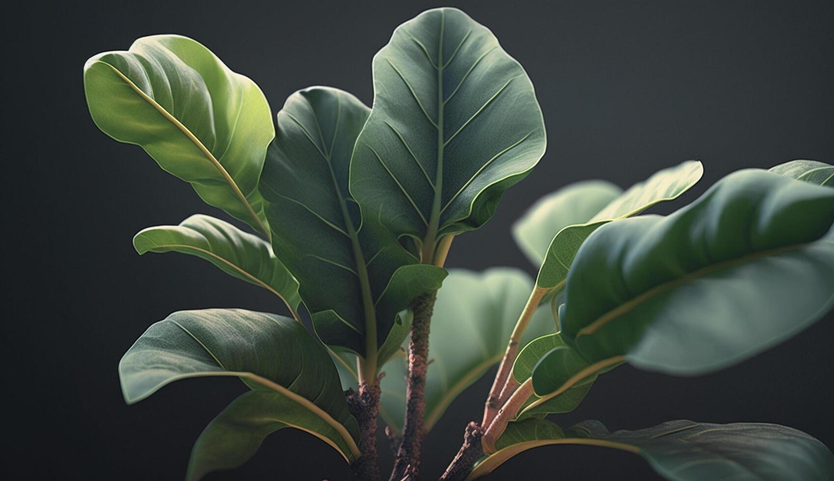 verde fondo con Fresco plantas orgánico crecimiento generado por ai foto