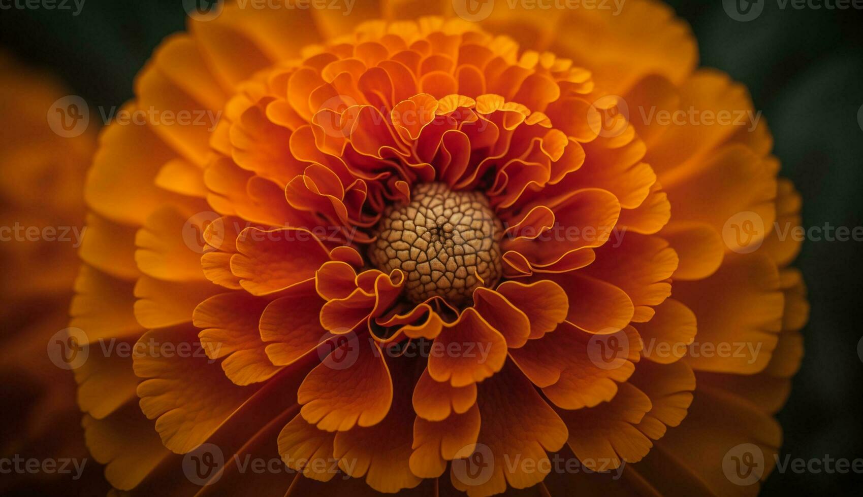 Close up of a vibrant yellow dahlia petal generated by AI photo