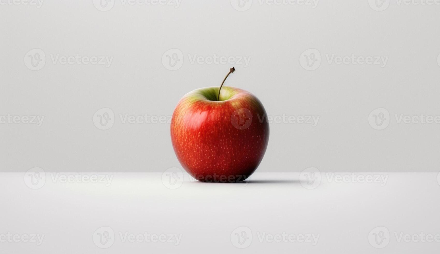 Fresh and juicy organic apple on white background ,generative AI photo