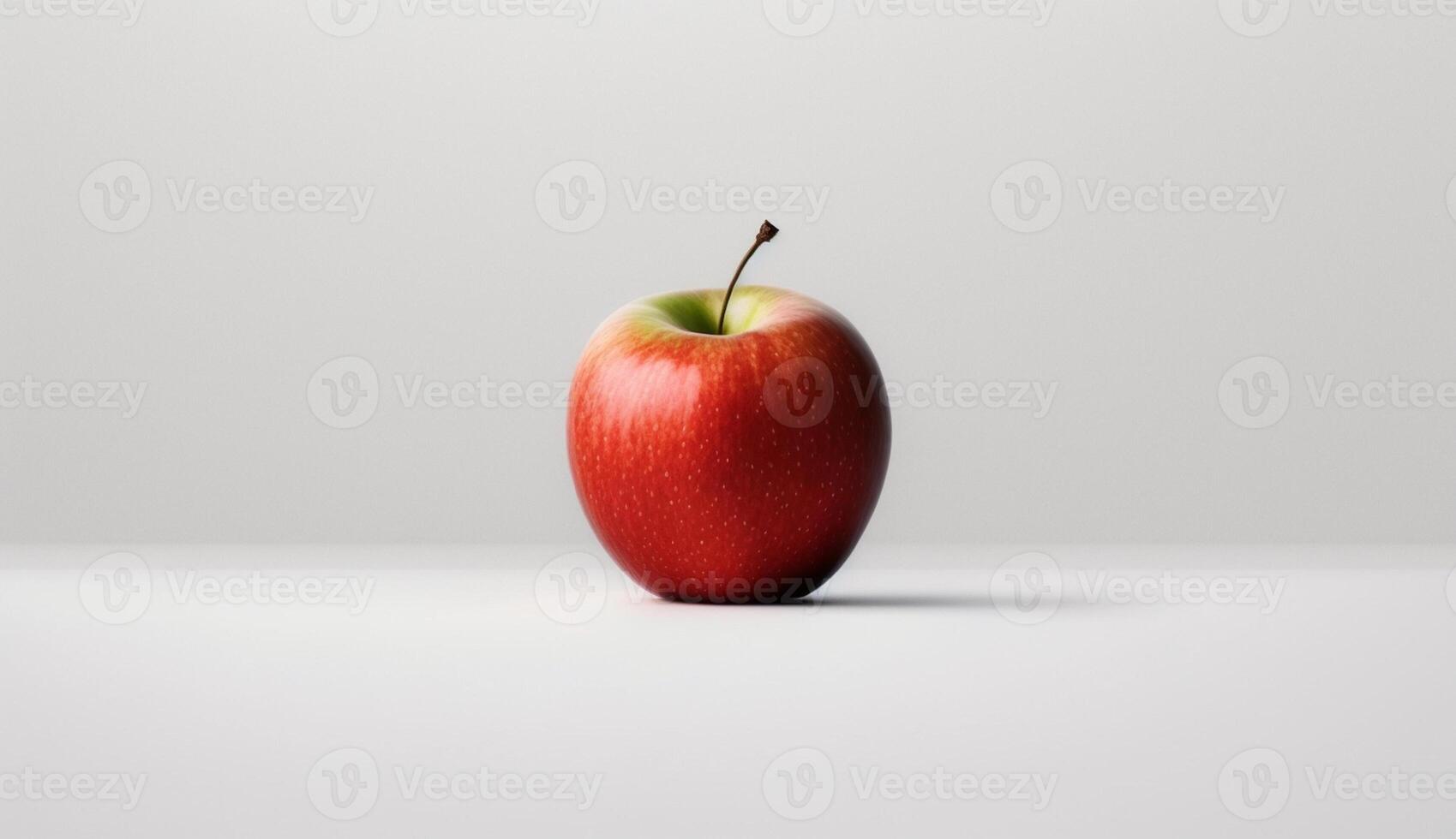 Fresco y jugoso orgánico manzana, en blanco ,generativo ai foto