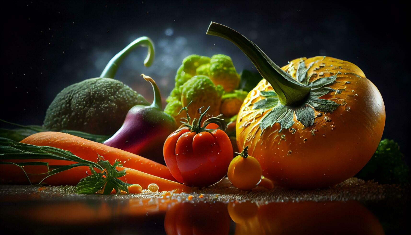 Fresco Tomates y vegetales sano comida ,generativo ai foto