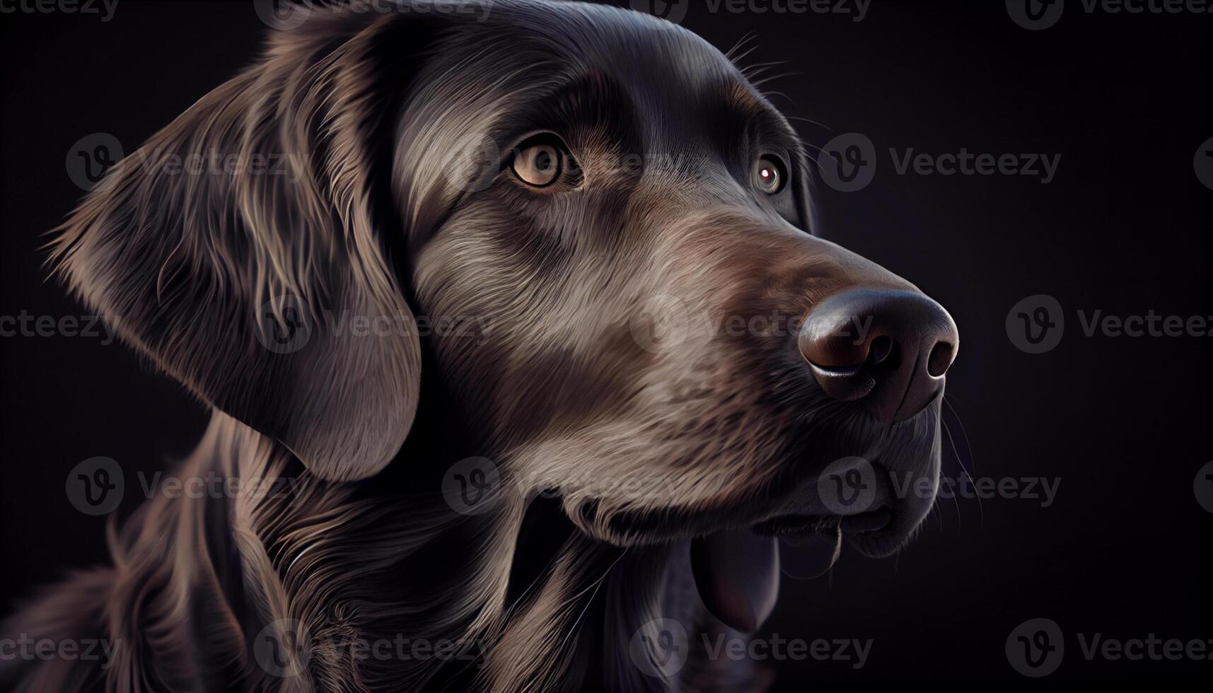 black labrador dog mascot head ,generative AI photo