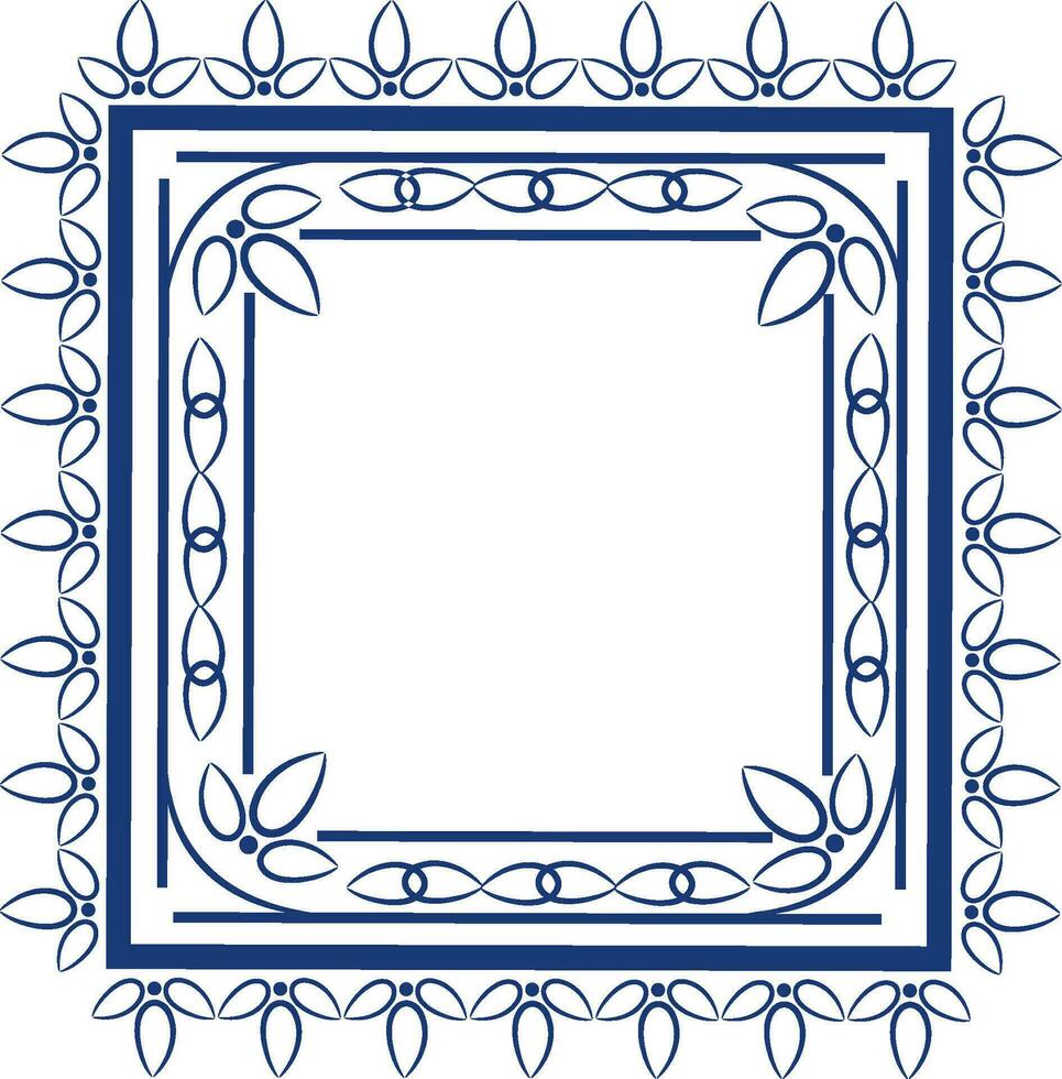 cuadrado conformado marco con floral diseño. vector