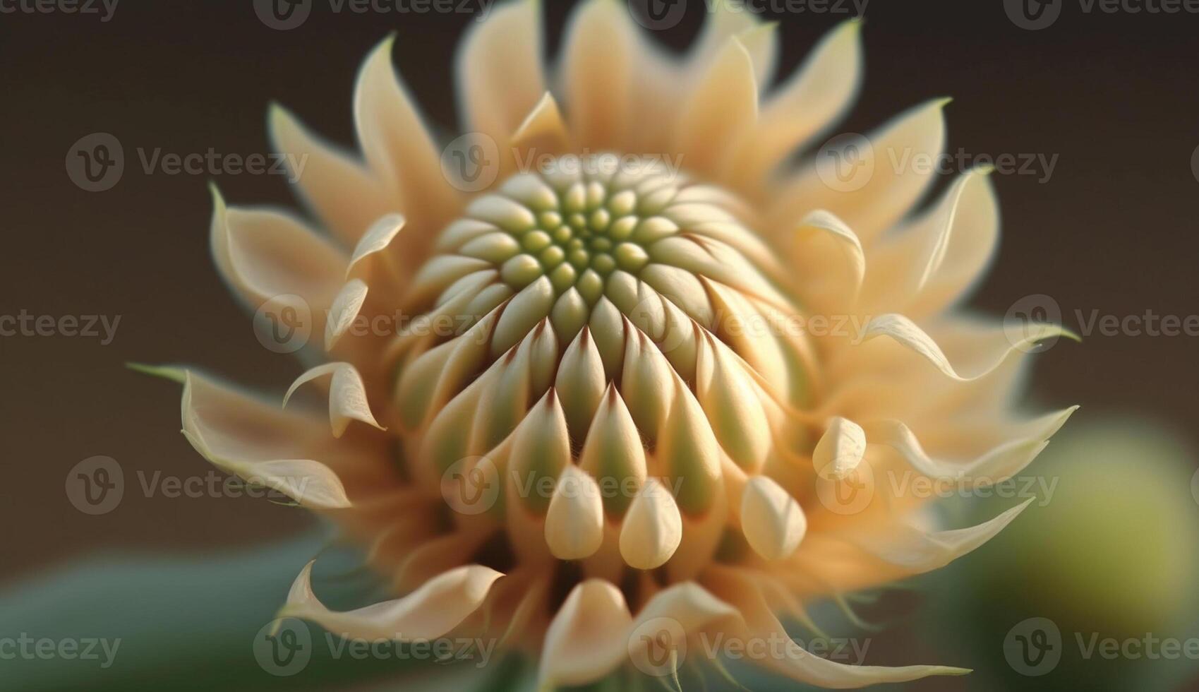 Close up of a single yellow daisy petal generated by AI photo