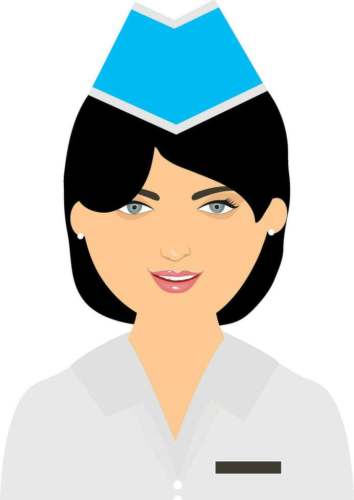 Beautiful smiling nurse character. vector