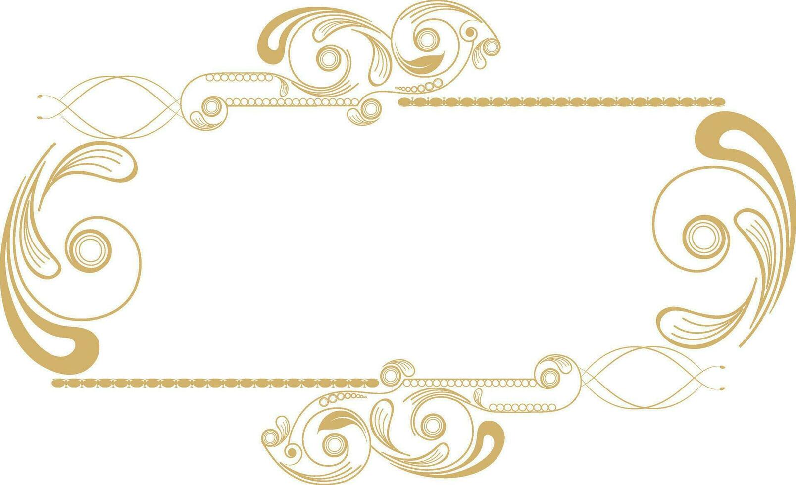Blank frame decorated floral pattern. vector