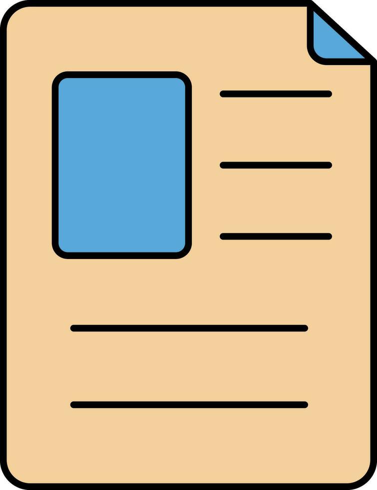 Candidate Form Icon In Brown And Blue Color. vector