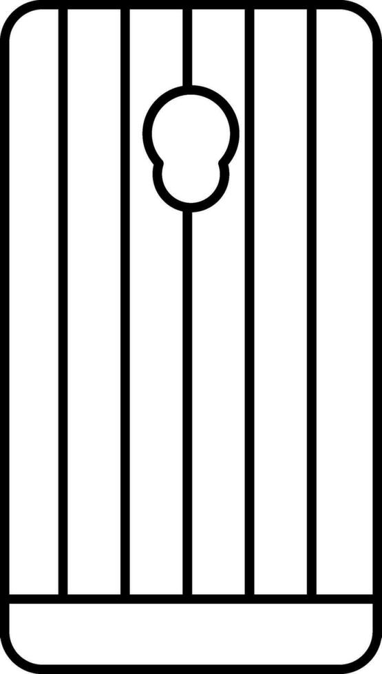 Line Art Phone Case Icon. vector