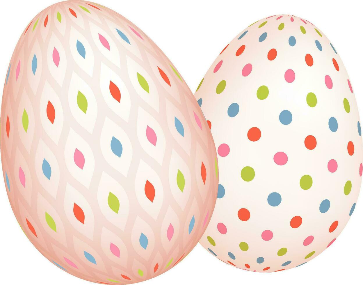 Illustration of easter eggs. vector