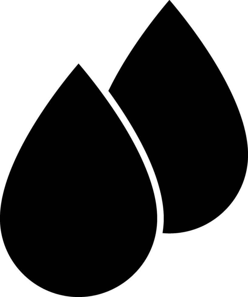 Drops Icon In Glyph Style. vector