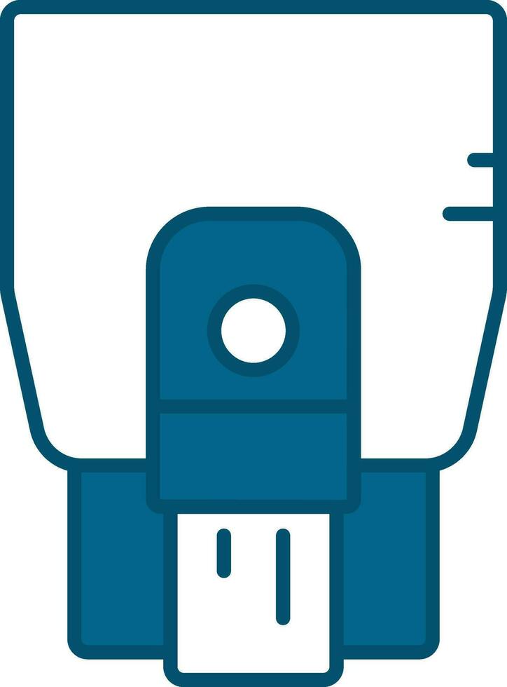 Print Cards Icon In Blue And White Color. vector