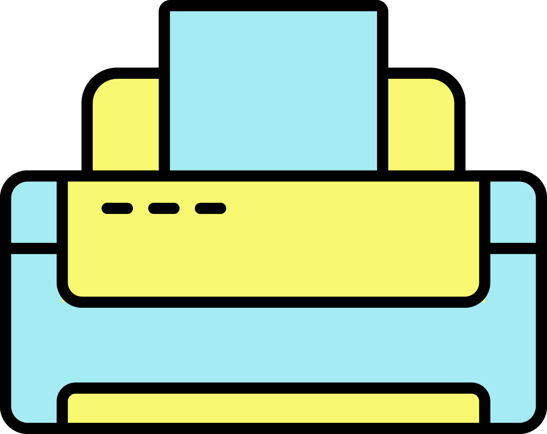 Printer Icon In Blue And Yellow Color 25045532 Vector Art at Vecteezy