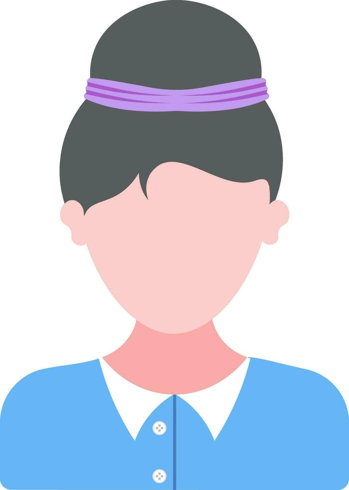 Vector Illustration of Beautiful Faceless Woman Character.