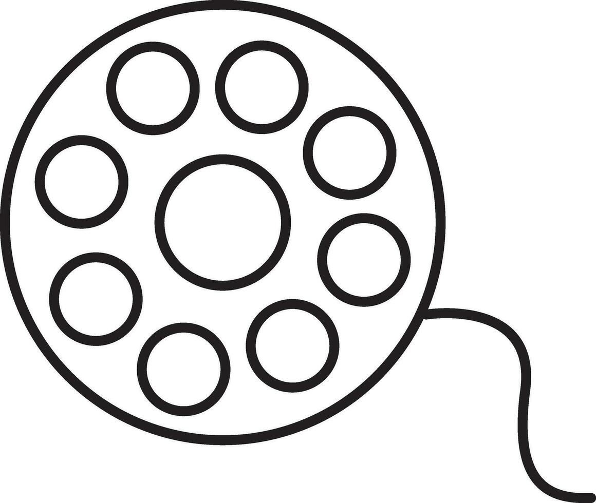 Isolated of reel with thread icon. vector