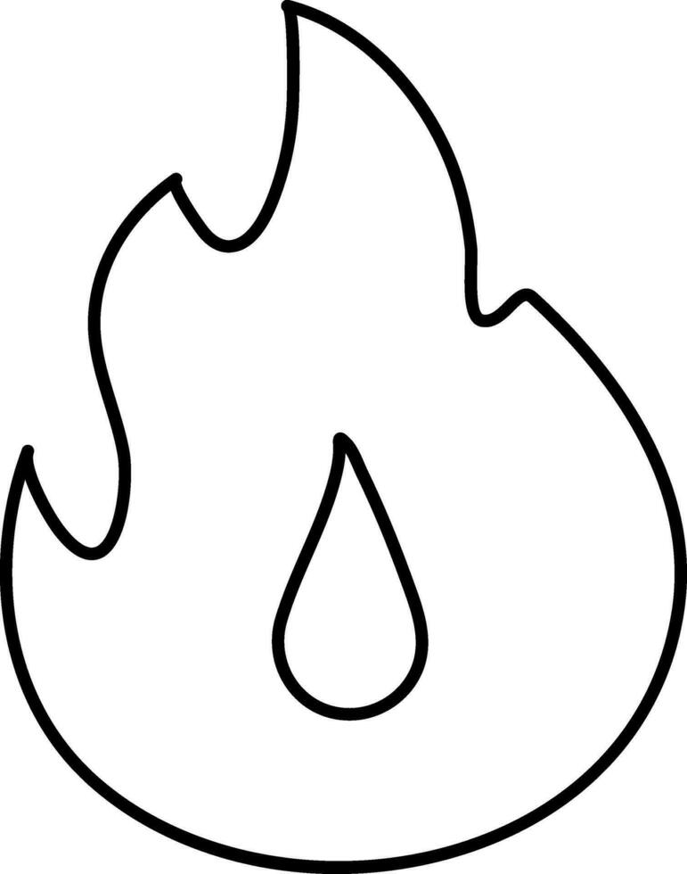 Fire flame in vector flat style.