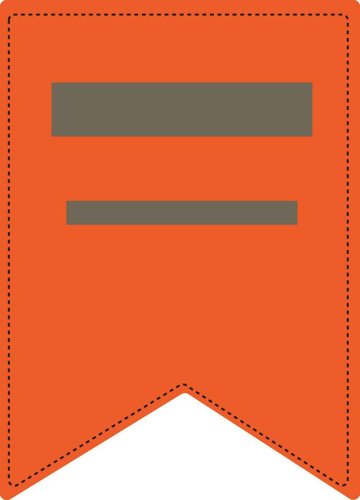 Flat style orange ribbon icon. vector