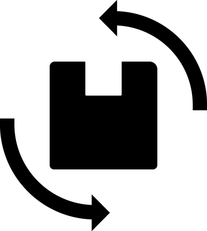 Exchange and convert icon in black color. vector
