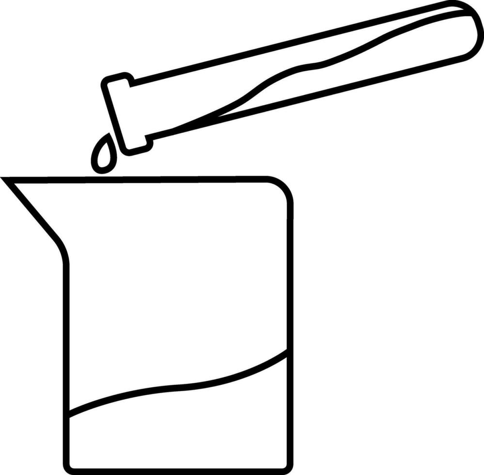 Beaker with test tube. vector