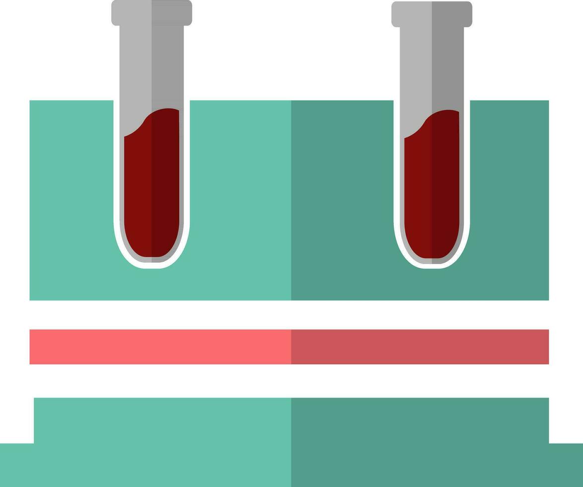 Flat illustration of test tubes. vector