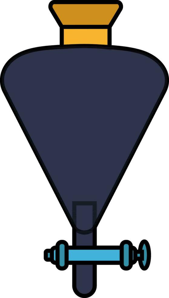 Flat separatory funnel. Blue illustration. 25047957 Vector Art at Vecteezy