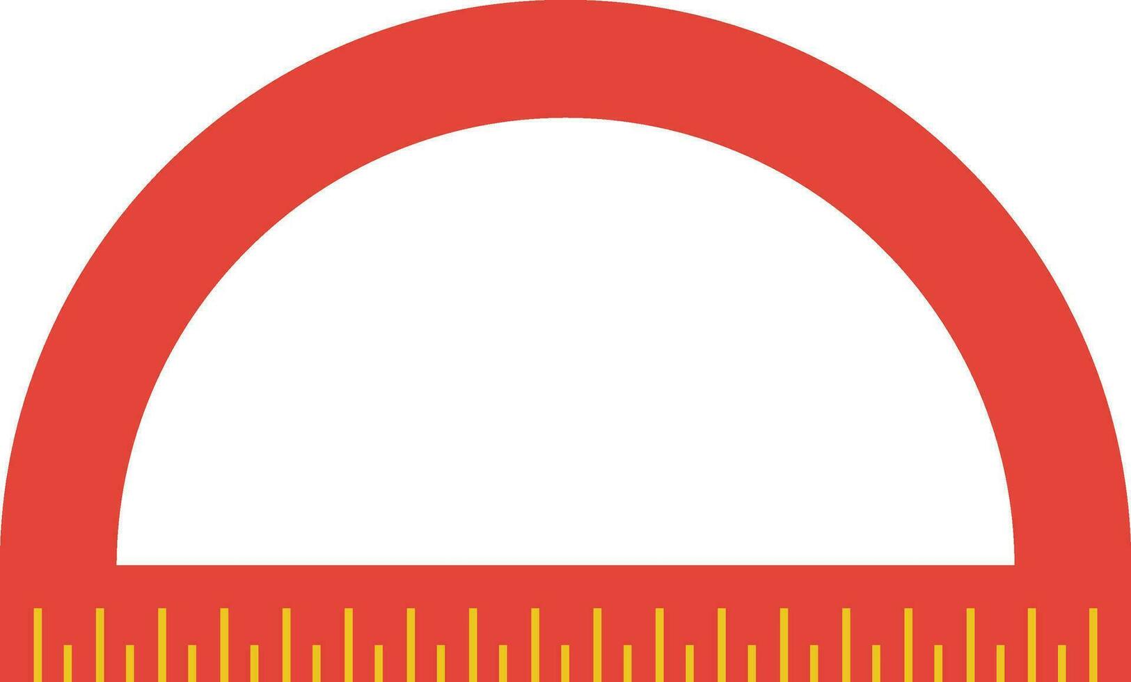 Protractor ruler scale in flat style. vector