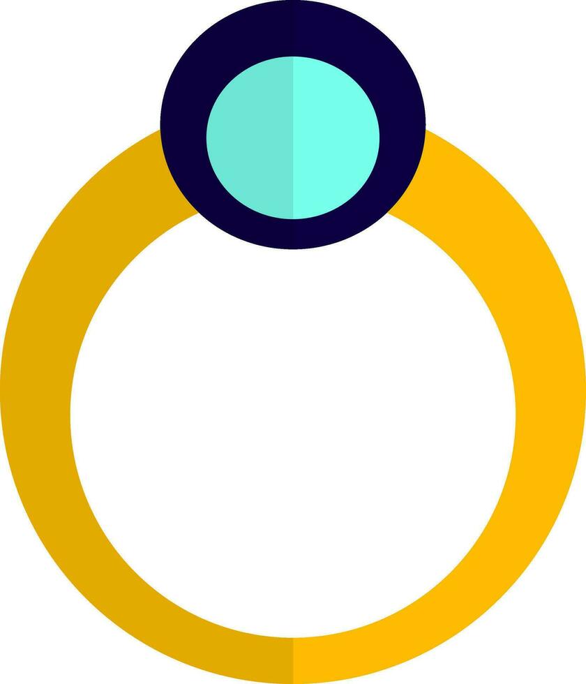 Half shadow of ring icon for luxury concept. vector
