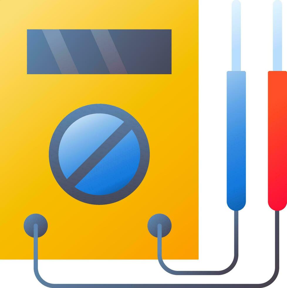 Multimeter or Multitester icon in flat style. vector