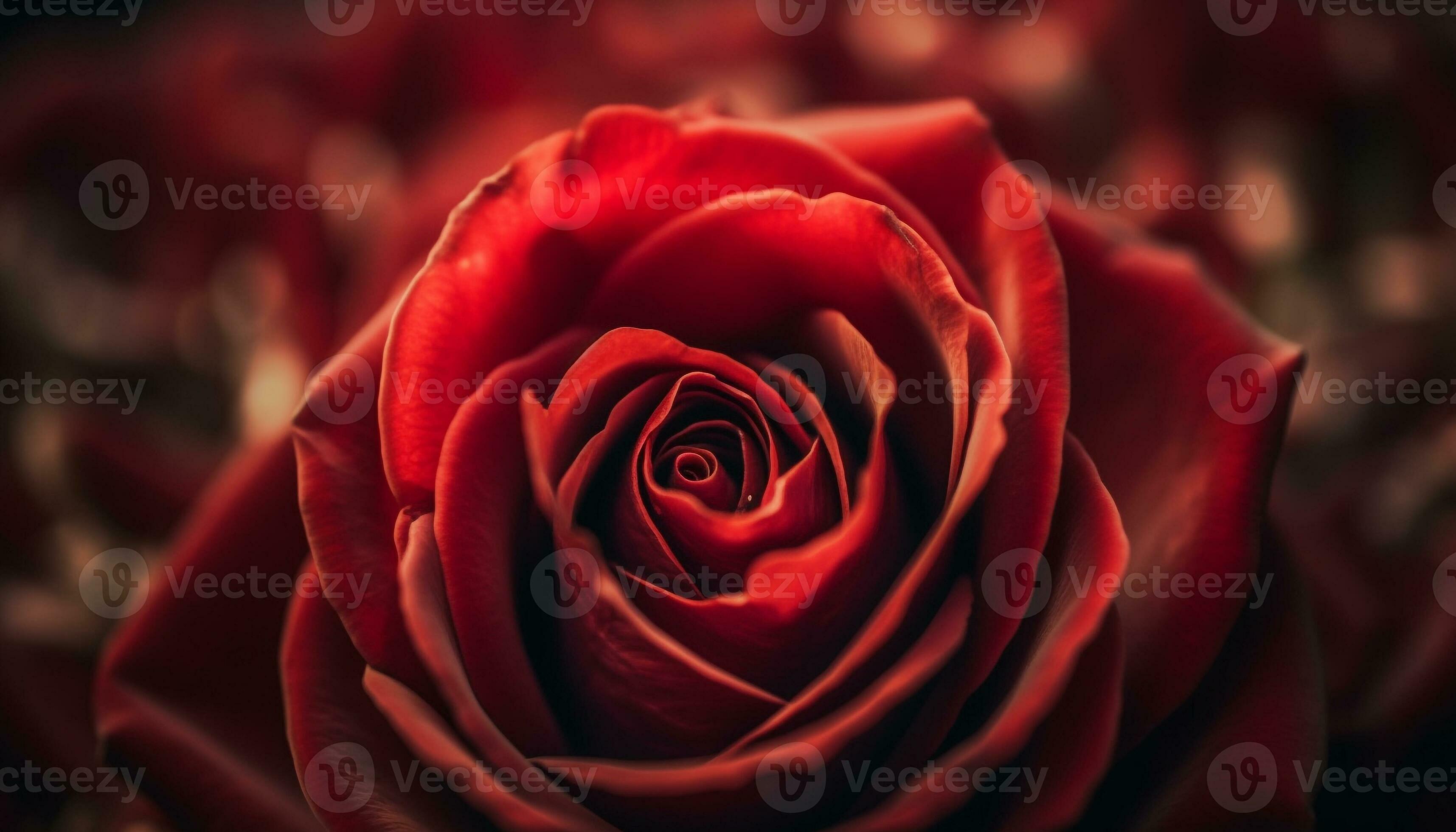 Vibrant rose petals symbolize passion and love in nature beauty