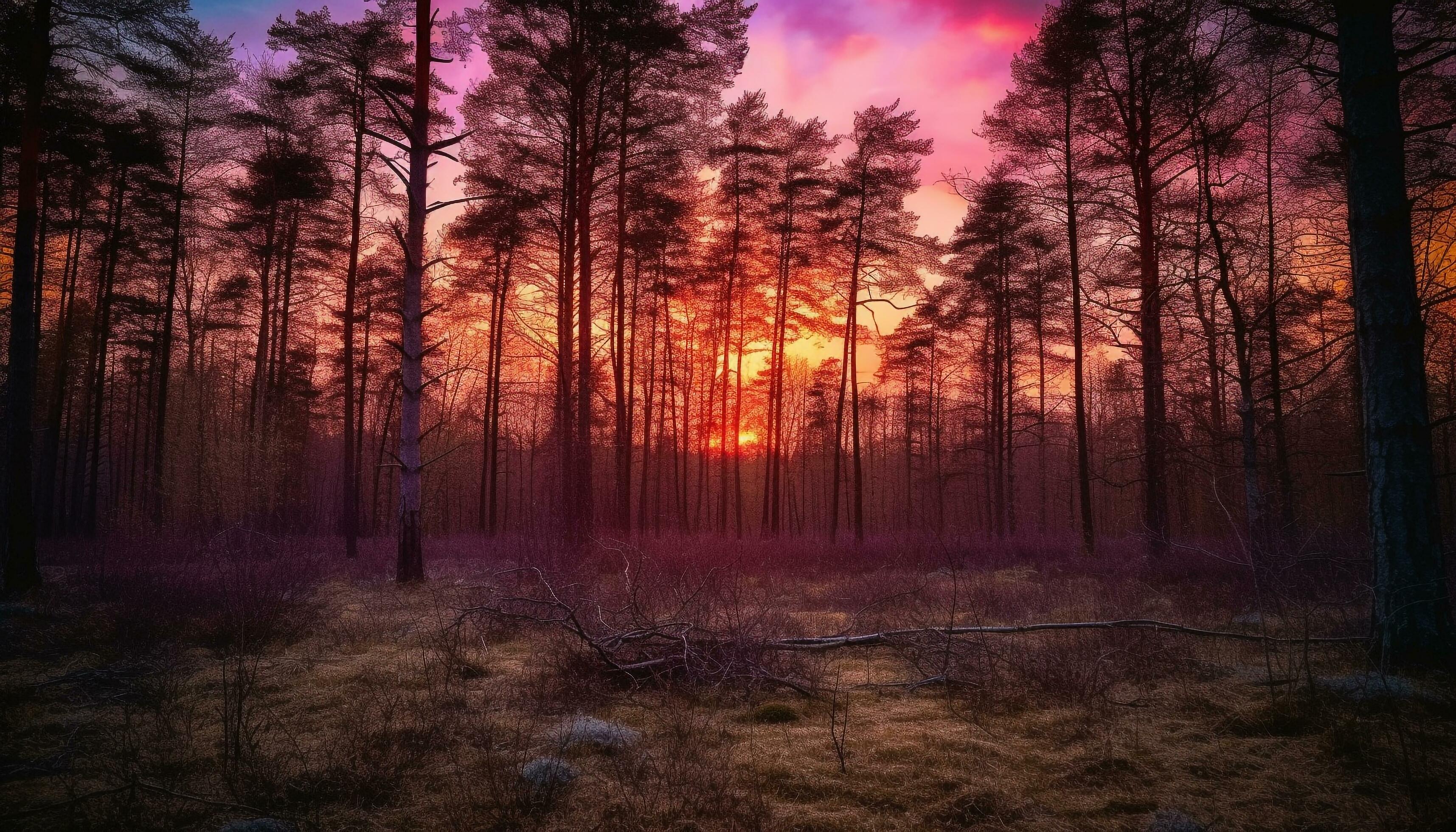 Sunset Over Forest In Yosemite Ultra HD Desktop Background Wallpaper for 4K  UHD TV : Multi Display, Dual Monitor : Tablet : Smartphone