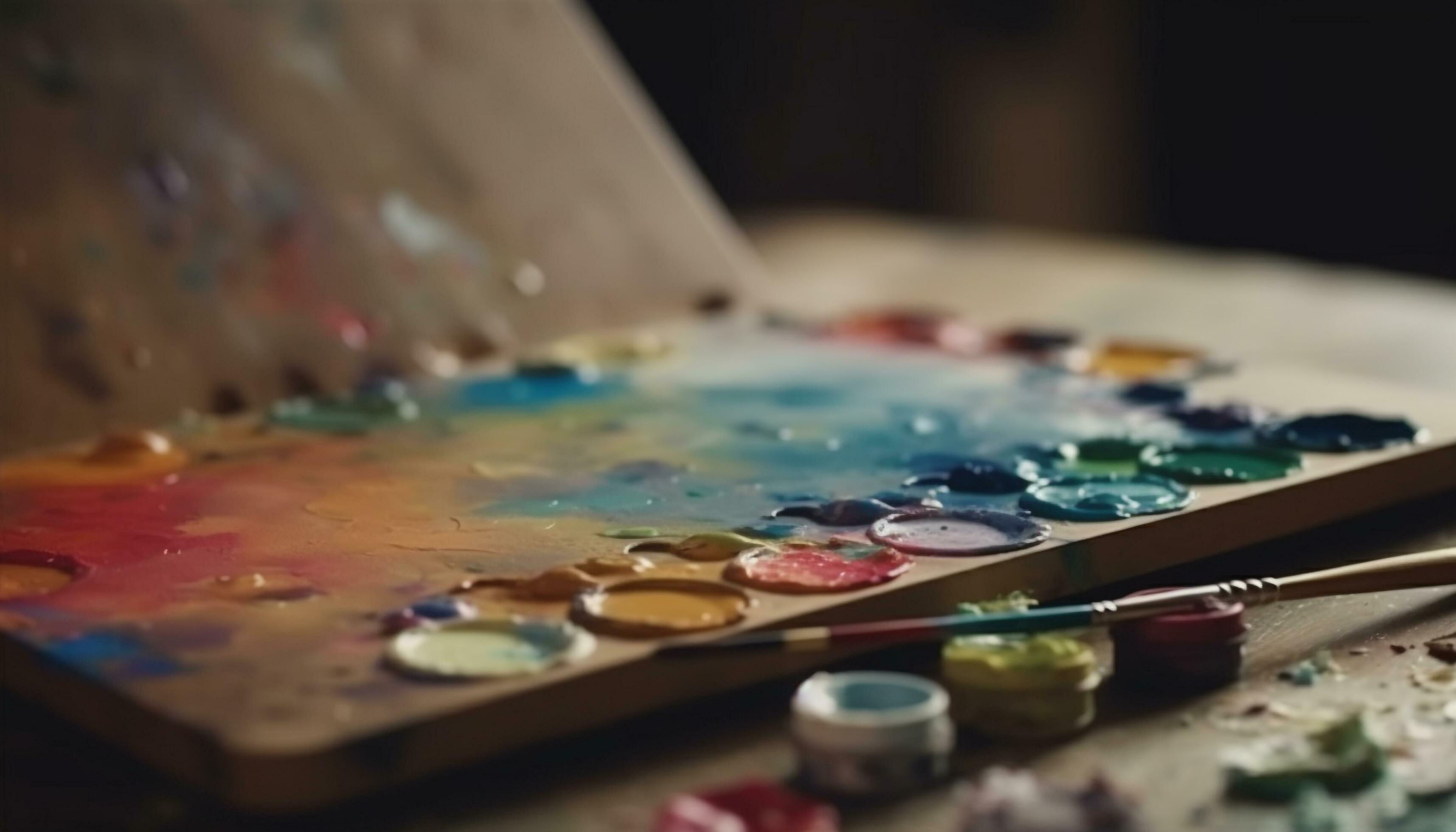 Painters Palette . The Artist's Palette Stock Photo, Picture and