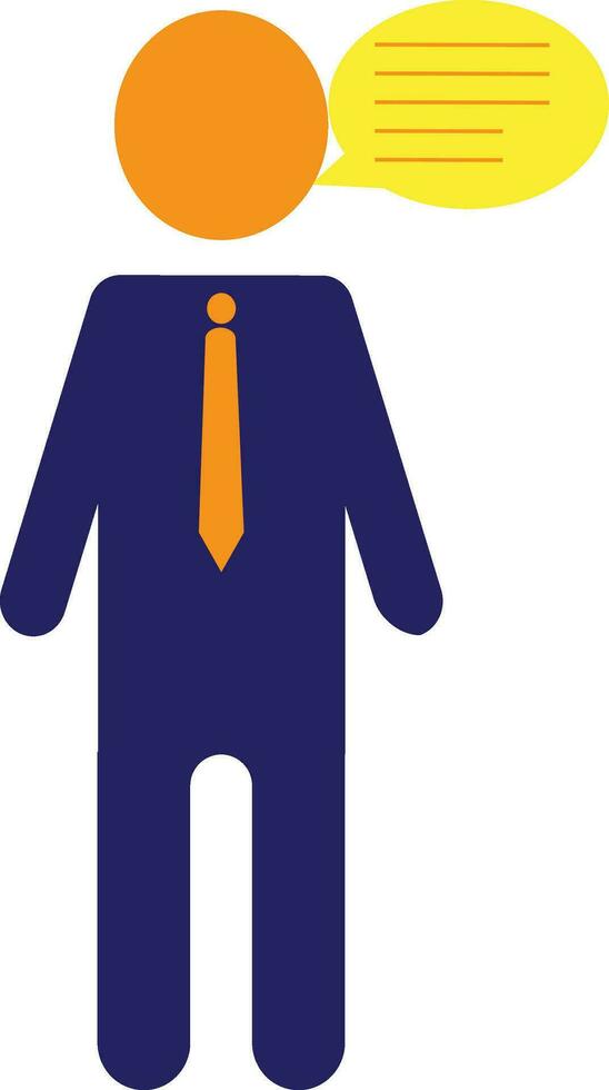 Businessman icon with callout. vector