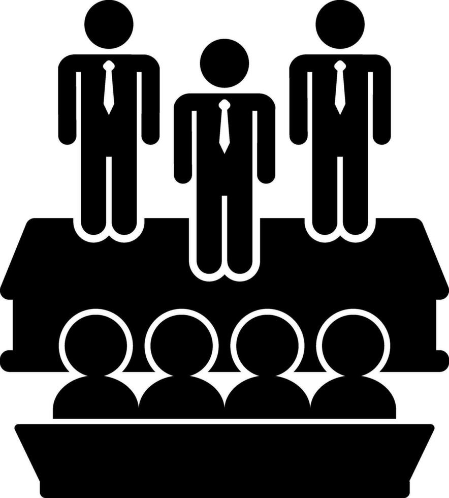 Debate icon or symbol in flat style. vector