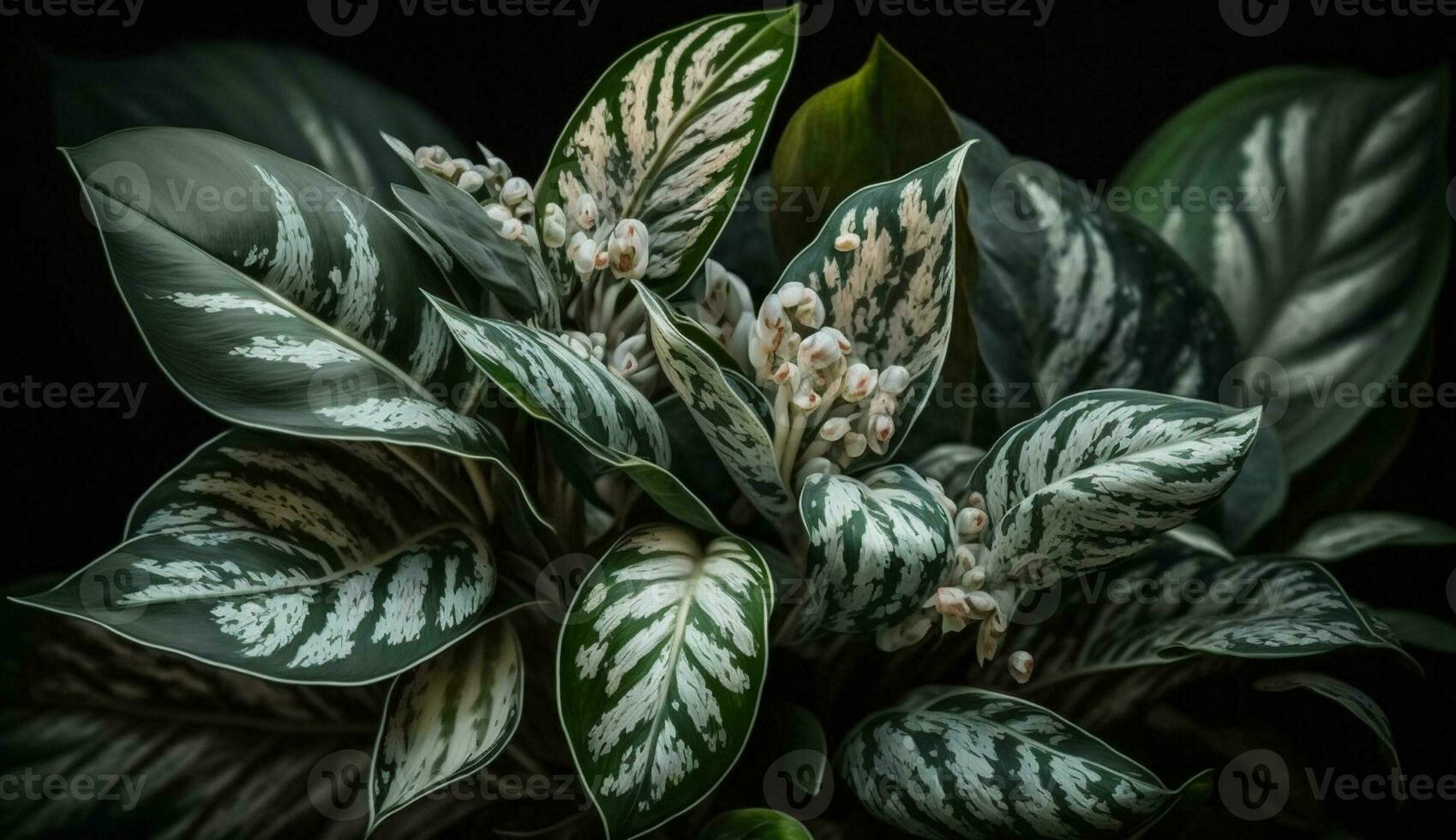 Fresh plant leaves display green beauty in nature generated by AI photo